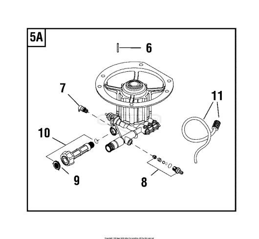 Troy-Bilt pressure washer model 020348-0 replacement parts